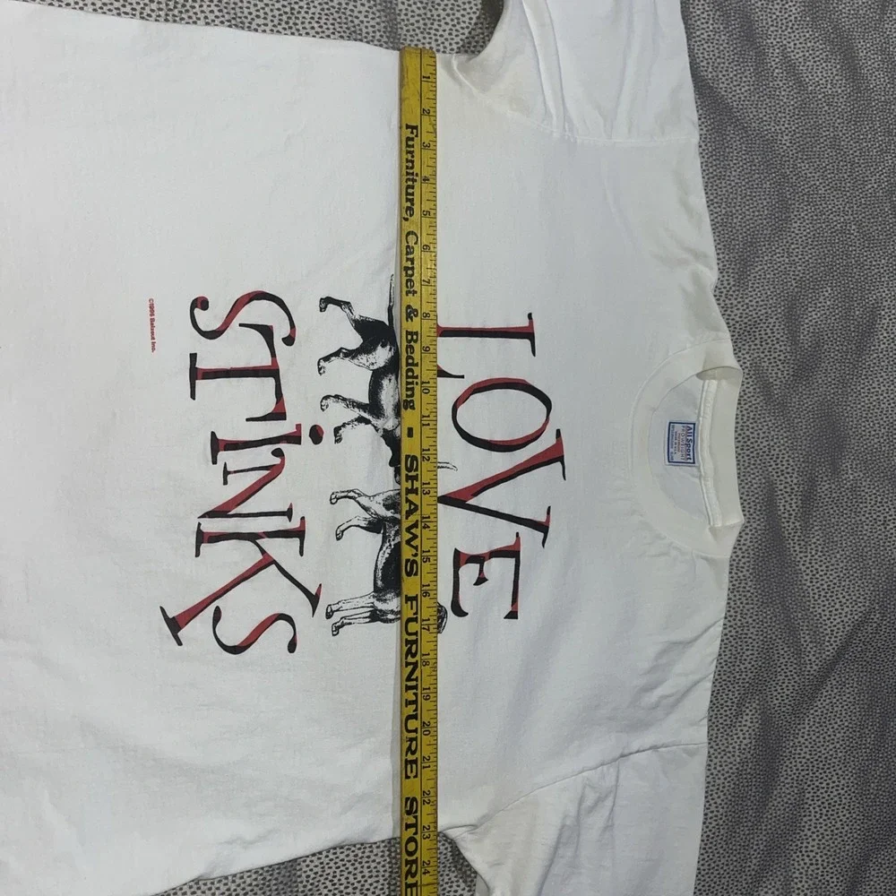 Vintage‎ Balzout Allsport T-Shirt Love Stinks Dogs Smelling Butt Men's XL 90's